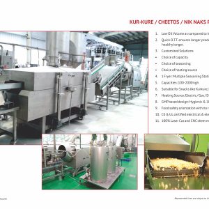 Extruded Snack: Kurkure / Cheetos / Nik Naks Frying Line