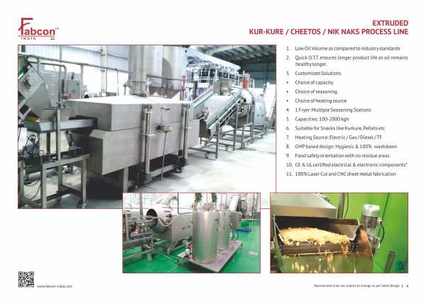 Extruded Snack: Kurkure / Cheetos / Nik Naks Frying Line