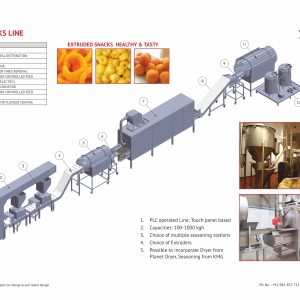 Extruded Snack: Kurkure / Cheetos / Nik Naks Frying Line