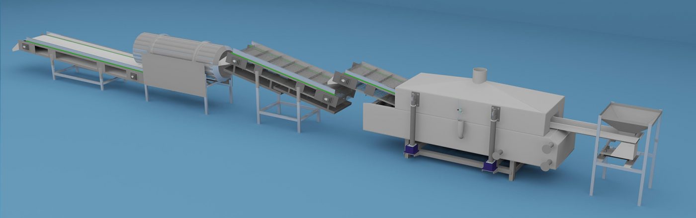 Automatic namkeen frying line