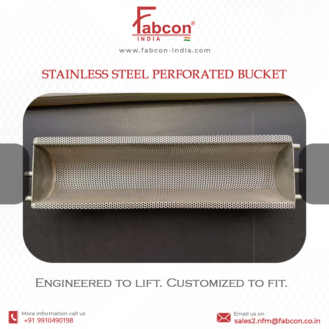 Fabcon India Stainless Steel Perforated Bucket - Fabcon India